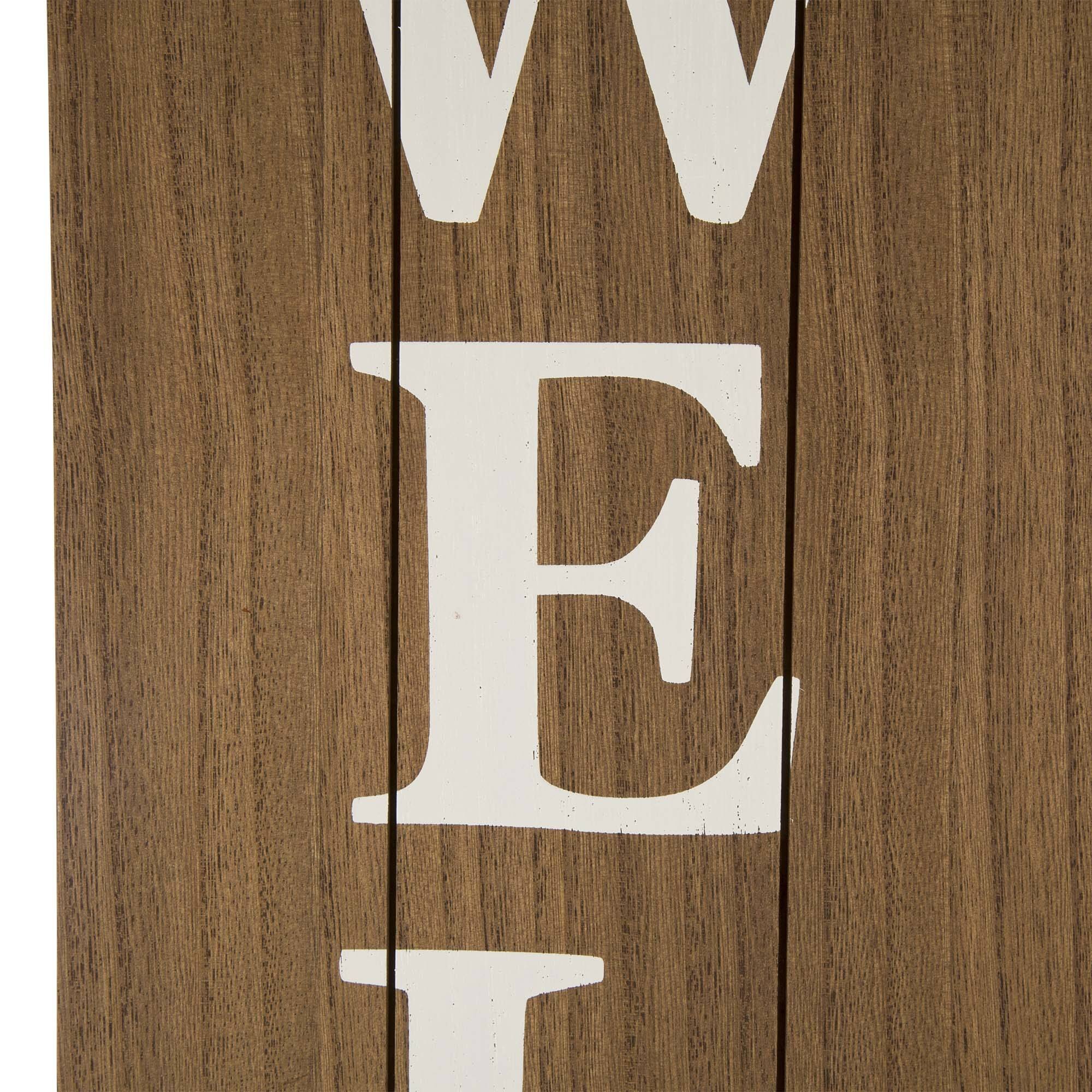 Glitzhome® 3.5ft. Welcome Porch Sign with Metal Planter